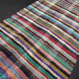 5’6 x 17’ Organic Hemp and Goat Hair Kilim Multi Colored 5625