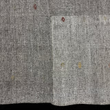 7’4 x 10’ Organic Hemp and Goat Hair Kilim Gray Tweed 5626