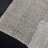 7’4 x 10’ Organic Hemp and Goat Hair Kilim Gray Tweed 5626