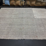 7’4 x 10’ Organic Hemp and Goat Hair Kilim Gray Tweed 5626