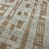 10’5 x 14’2 Moroccan Rug Pure Soft Organic Wool Natural Warm Copper-Beige and Gray-Beige MK4291