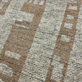 10’5 x 14’2 Moroccan Rug Pure Soft Organic Wool Natural Warm Copper-Beige and Gray-Beige MK4291