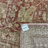 11’4 x 14’3 Classic Vintage Rug Muted Rust, Taupe, Clay Green & Gray 5718