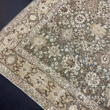 8’1 x 10’3 Classic Vintage Rug Muted  Clay Green- Gray, Beige & Brown 5727