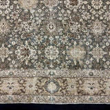 8’1 x 10’3 Classic Vintage Rug Muted  Clay Green- Gray, Beige & Brown 5727