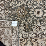 8’1 x 10’3 Classic Vintage Rug Muted  Clay Green- Gray, Beige & Brown 5727