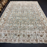 7’10 x 12’1 Classic Vintage Rug Muted Sea Blue, Beige & Brown 5728