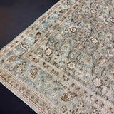 7’10 x 12’1 Classic Vintage Rug Muted Sea Blue, Beige & Brown 5728