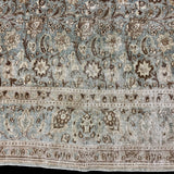 7’10 x 12’1 Classic Vintage Rug Muted Sea Blue, Beige & Brown 5728