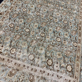 7’10 x 12’1 Classic Vintage Rug Muted Sea Blue, Beige & Brown 5728