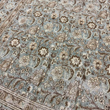 7’10 x 12’1 Classic Vintage Rug Muted Sea Blue, Beige & Brown 5728