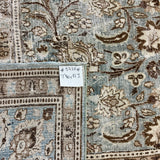 7’10 x 12’1 Classic Vintage Rug Muted Sea Blue, Beige & Brown 5728