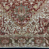 9’11 x 13’1 Classic Antique Heriz Rug Olive and Army Green, Warm Red & Ivory 5724