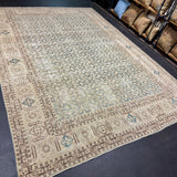 8’1 x 11’5 Classic Vintage Rug Muted Blue, Beige & Brown 5719