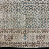 8’1 x 11’5 Classic Vintage Rug Muted Blue, Beige & Brown 5719