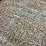 11’ x 14’ Classic Antique Rug Green, Beige, Brown, Rust 5730