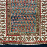 3’4 x 16’7 Classic Antique Runner Muted  Slate, Red, Bone & Chartreuse 5729