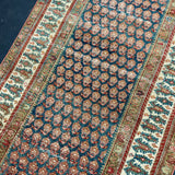 3’4 x 16’7 Classic Antique Runner Muted  Slate, Red, Bone & Chartreuse 5729