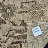 3’8 x 9’9 Classic Vintage Runner Muted Gray- Taupe, Cognac and Clay Green 5690