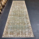 3’3 x 9’10 Classic Vintage Runner Muted Turquoise, Sand & Brown 5702