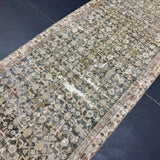 3’3 x 9’10 Classic Vintage Runner Muted Turquoise, Sand & Brown 5702