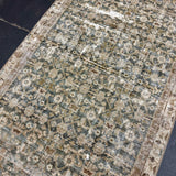 3’3 x 9’10 Classic Vintage Runner Muted Turquoise, Sand & Brown 5702