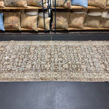 3’5 x 9’10 Classic Vintage Runner Muted Brown, Beige and Turquoise Blue 5695