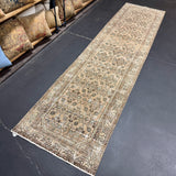 2’10 x 11 Classic Vintage Runner Muted Blush Beige , Green &  Bone 5700