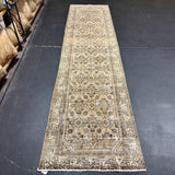 2’10 x 11 Classic Vintage Runner Muted Blush Beige , Green &  Bone 5700