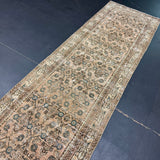 2’10 x 11 Classic Vintage Runner Muted Blush Beige , Green &  Bone 5700