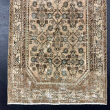 2’10 x 11 Classic Vintage Runner Muted Blush Beige , Green &  Bone 5700