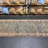 3’4 x 13’3 Classic Antique Runner Muted Midnight Blue, Rust & Bone 5694