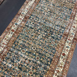 3’4 x 13’3 Classic Antique Runner Muted Midnight Blue, Rust & Bone 5694