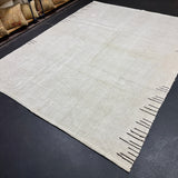 7’2 x 9’4 Vintage Organic Hemp Flatweave Off White 5644