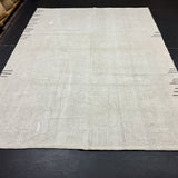 7’2 x 9’4 Vintage Organic Hemp Flatweave Off White 5644