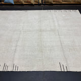 7’2 x 9’4 Vintage Organic Hemp Flatweave Off White 5644