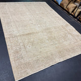 6’6 x 9’3 Classic Vintage Rug Muted Light Beige + Green 5661