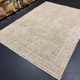 6’4 x 9’2 Classic Vintage Rug Muted Light Taupe, Beige + Sage 5659