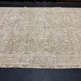 6’4 x 9’2 Classic Vintage Rug Muted Light Taupe, Beige + Sage 5659