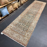 3’4 x 13’1 Classic Antique Runner Muted Blue-Black, Copper & Bone 5504