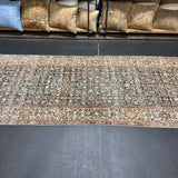 3’4 x 13’1 Classic Antique Runner Muted Blue-Black, Copper & Bone 5504