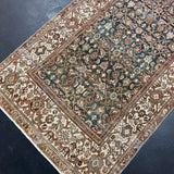 3’4 x 13’1 Classic Antique Runner Muted Blue-Black, Copper & Bone 5504