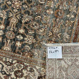 3’4 x 13’1 Classic Antique Runner Muted Blue-Black, Copper & Bone 5504
