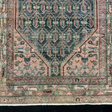 3’6 x 11’4 Classic Vintage Runner Muted Midnight Blue, Pink and Sea Green 5502