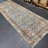 3’1 x 9’3 Classic Vintage Runner Muted Charcoal, Teal, Brown & Beige 5501
