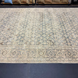 8’9 x 11’11 Classic Vintage Rug Muted Ivory, Denim Blue & Beige 5731
