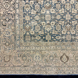 8’9 x 11’11 Classic Vintage Rug Muted Ivory, Denim Blue & Beige 5731