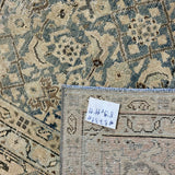 8’9 x 11’11 Classic Vintage Rug Muted Ivory, Denim Blue & Beige 5731