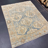 4’2 x 5’3 Classic Vintage Rug Muted Denim Blue & Beige 5732