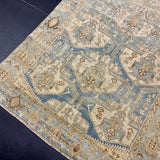 4’2 x 5’3 Classic Vintage Rug Muted Denim Blue & Beige 5732